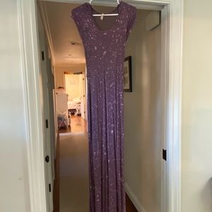 purple tie dye long dress with mesh back from rcva in size small!!